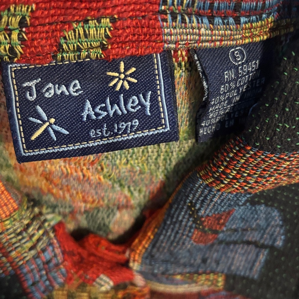 Jane Ashley Multicolor Leaves Patchwork Jacket, S… - image 2